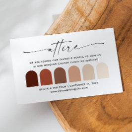 Cartão De Informações Paleta de código de vestimenta de terracota para c