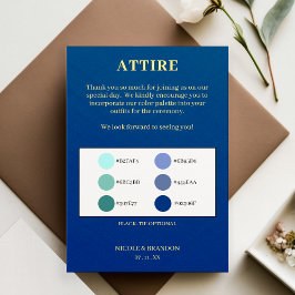 Cartão De Informações Paleta de Cores de Cabeçalho Azul e Amarelo