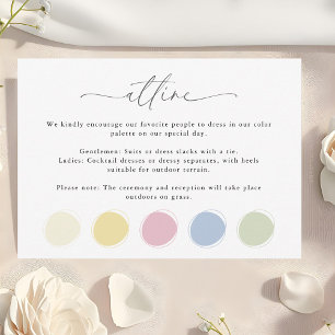 Cartão De Informações Paleta de Cores de Código de Vestido de Roubo de C