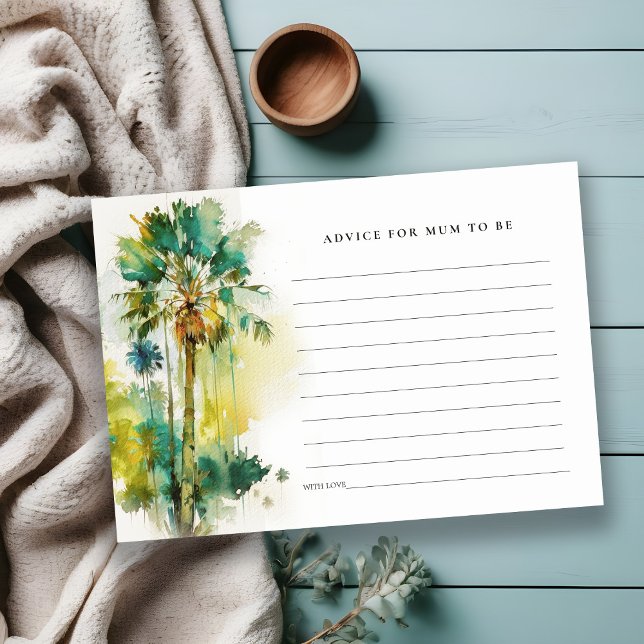 Cartão De Informações Palmeiras Tropicais - Conselhos Para Chás de frald (Criador carregado)