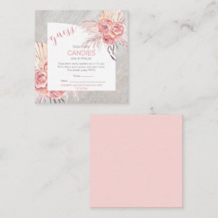 Cartão De Informações Pampas Grass Rosa Sanguíneos Rosa   Candies in th