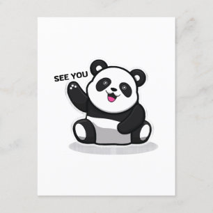 Cartão De Informações panda bonitinho