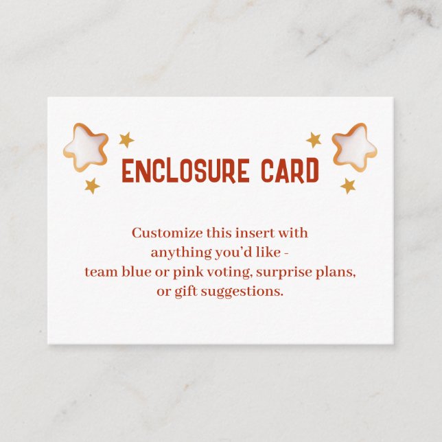 Cartão De Informações Pão de gengibre Natal Vermelho e Branco (Frente)