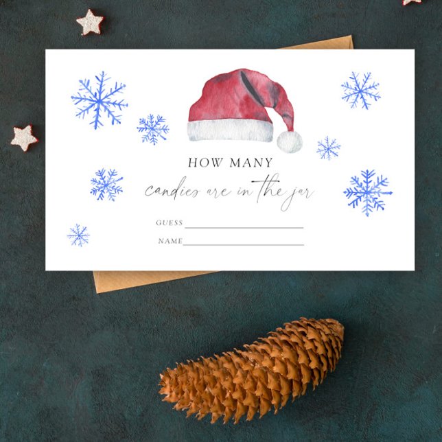 Cartão De Informações Papai noel bebê - adivinha quantas doces estão no  (Criador carregado)