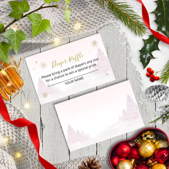 Cartão De Informações Papais noeis Bebê Natal Fralda Raffle Gabinete (Criador carregado)
