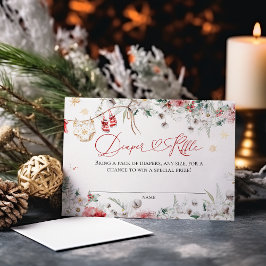 Cartão De Informações Papais noeis Chá de fraldas de Natal do bebê Frald