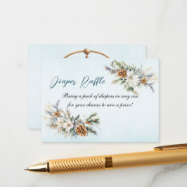 Cartão De Informações Papais noeis de Natal para o bebê Chá de fraldas d