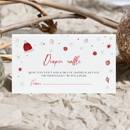 Cartão De Informações Papais noeis Fralda de Natal Raffle