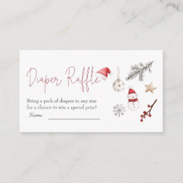 Cartão De Informações Papais noeis Fralda de Natal Raffle