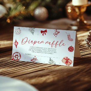 Cartão De Informações Papais noeis Fralda Raffle