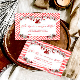 Cartão De Informações Papais noeis Vermelho Quão Grande É A Mamãe