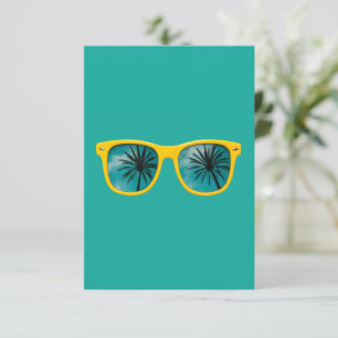 Cartão De Informações Papel de Parede Minimalista Verde Azul Design Ca