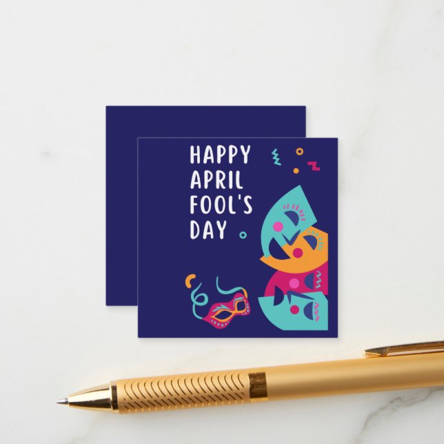 Cartão De Informações Papelão do dia da April Fool (Frente/Verso In Situ)