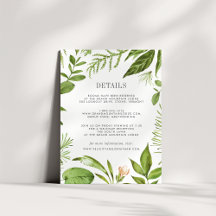 Cartão de Informações para Convidados de Prado Sel