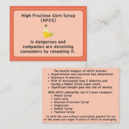 Cartão de Informações para Perigos de Xarope de Mi