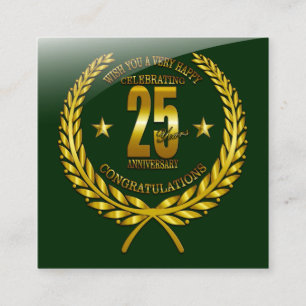 Cartão De Informações Parabéns ao 25º Aniversário
