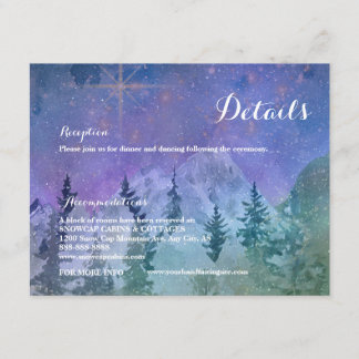 Cartão De Informações Paraíso nas Florestas Montanhosas