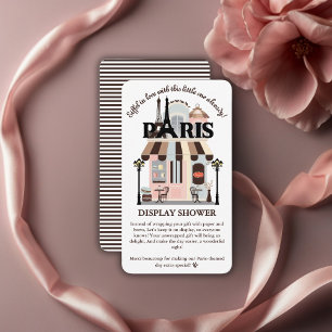Cartão De Informações Paris Eiffel Apaixonado Café Francês Chá de Bebê