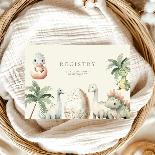 Cartão De Informações Partido primeiro aniversario Dinossauro (Criador carregado)