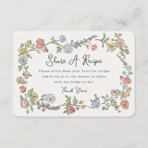 Cartão De Informações Partilha Floral do Partido primavera Garden Uma In