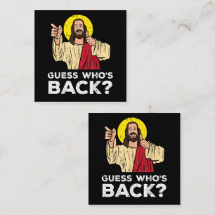 Cartão De Informações Páscoa Adivinhe Quem Voltou Jesus Engraçado Religi