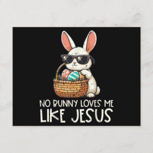 Cartão De Informações Páscoa Nenhum Coelho Me Ama Como Jesus Cristão