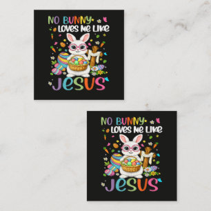 Cartão De Informações Páscoa Nenhum Coelho Me Ama Como Jesus Cristão