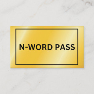Cartão De Informações Pass N-Word