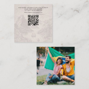 Cartão De Informações Passaporte Casamento Brasil QR