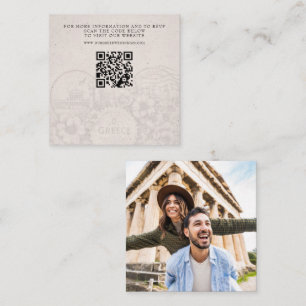Cartão De Informações Passaporte Casamento Grécia QR