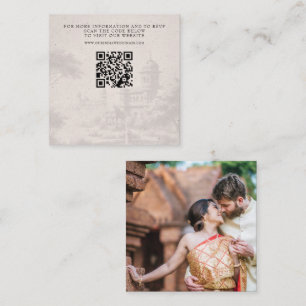 Cartão De Informações Passaporte da Índia Casamento QR