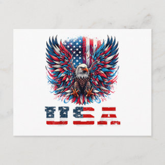 Cartão De Informações Patriotic Eagle USA Flag