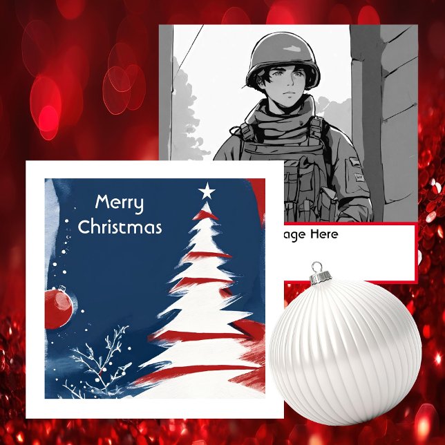 Cartão De Informações Patriótico militar dos EUA (Modern Patriotic Design -  Unique Art by Pansylee for Pretty Postals - Mail Made Modern)