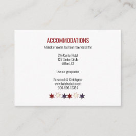 Cartão De Informações Patriótico Vermelho Azul Cozinhando Principais Est