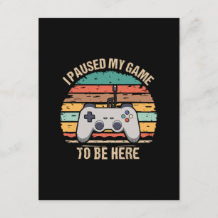 Cartão De Informações Pauso meu jogo para estar aqui