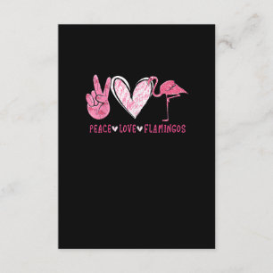 Cartão De Informações Peace Love Flamingo Flamingo Lover
