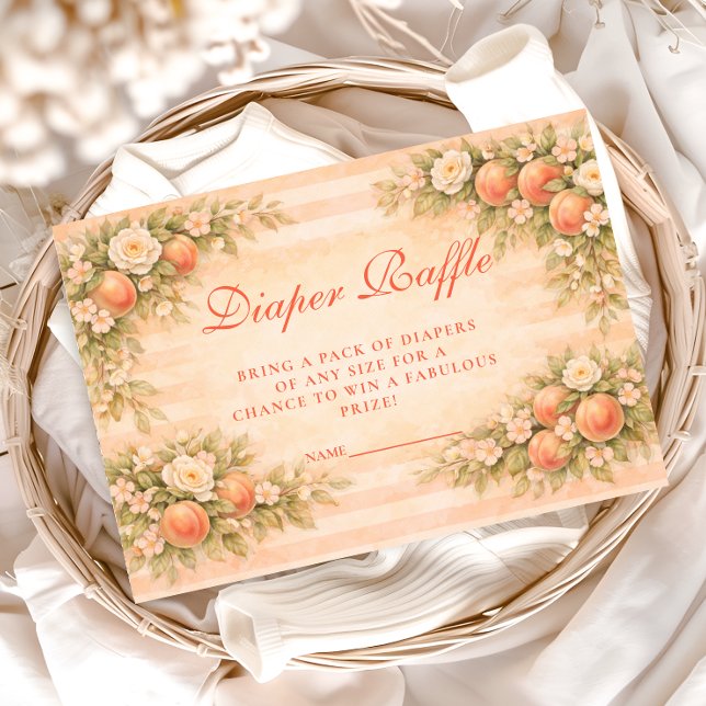 Cartão De Informações Peach Blossom Garden Diapper Raffle (Criador carregado)