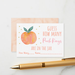 Cartão De Informações Peach Dourado adivinha quantos jogos