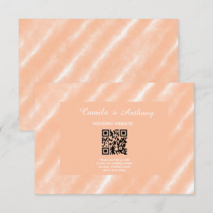 Cartão De Informações Peach Fuzz Color Watercolor Abstrato Patterno
