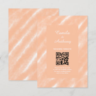 Cartão De Informações Peach Fuzz Color Watercolor Abstrato Patterno