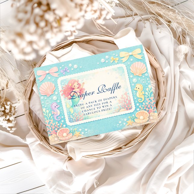 Cartão De Informações Pearl Tide Mermaid Diapper Raffle (Criador carregado)