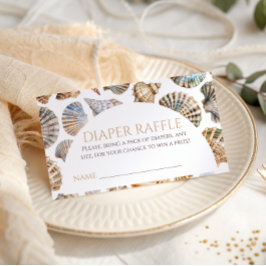 Cartão De Informações Pearl Under The Sea You Soon Baby Shower Diaper