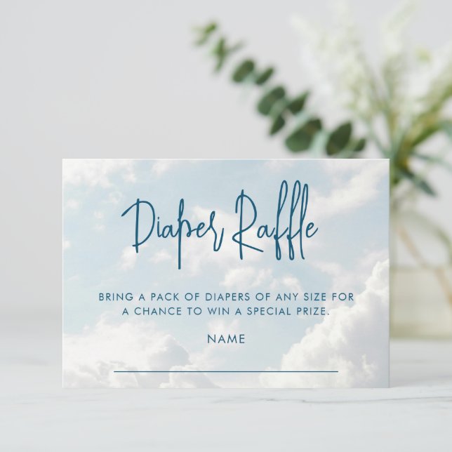 Cartão De Informações Peça de Raffle de Fralda do Céu (Em pé/Frente)