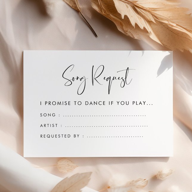 Cartão De Informações Pedido de casamento preto-e-branco da Elegante (Criador carregado)