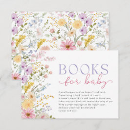 Cartão De Informações Pedido de Livro Bebê Flor Silvestre na Primavera