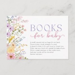 Cartão De Informações Pedido de Livro Bebê Flor Silvestre na Primavera