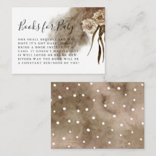 Cartão De Informações Pedido de Livro Boho Fall In Love Grama Pampas