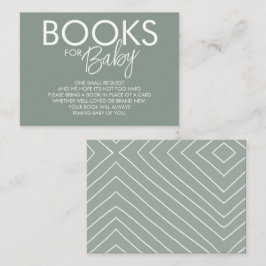 Cartão De Informações Pedido de Livro Boho Sage Verde