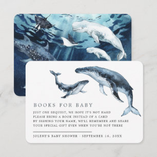 Cartão De Informações Pedido de Livro Chás de Bebê Debaixo do Mar Ocea