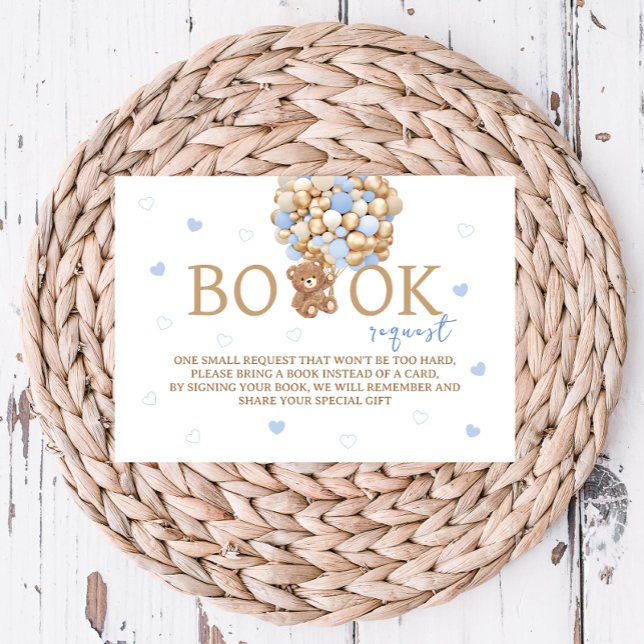 Cartão De Informações Pedido de Livro de Balões do Ursinho de Pelúcia Az (Criador carregado)